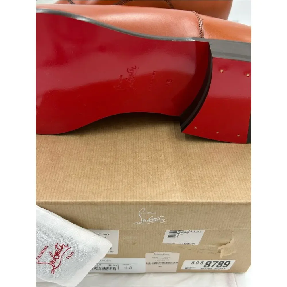 Men's Christian Louboutin Pelvis Leather, Oxford, size 46 made in Italy